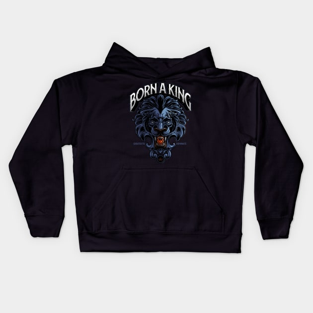 Born A King Kids Hoodie by angoes25